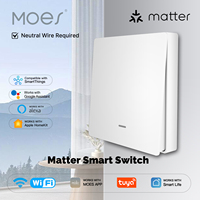 MOES Matter Tuya WiFi Smart Light Button Switch EU Verison Remote Control Work With Alexa Google Home Apple Homekit Smartthings