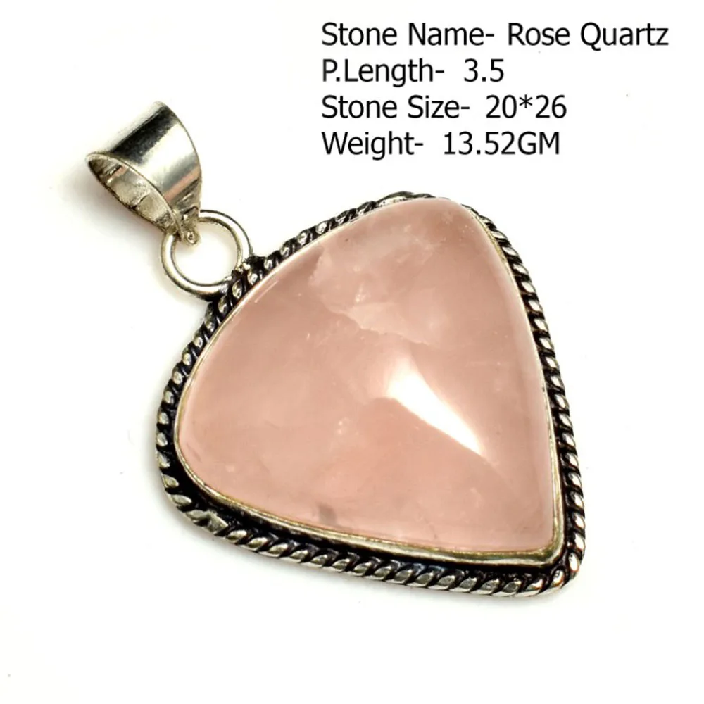 Genuine Charoite Agate Rose Quartz   Pendant