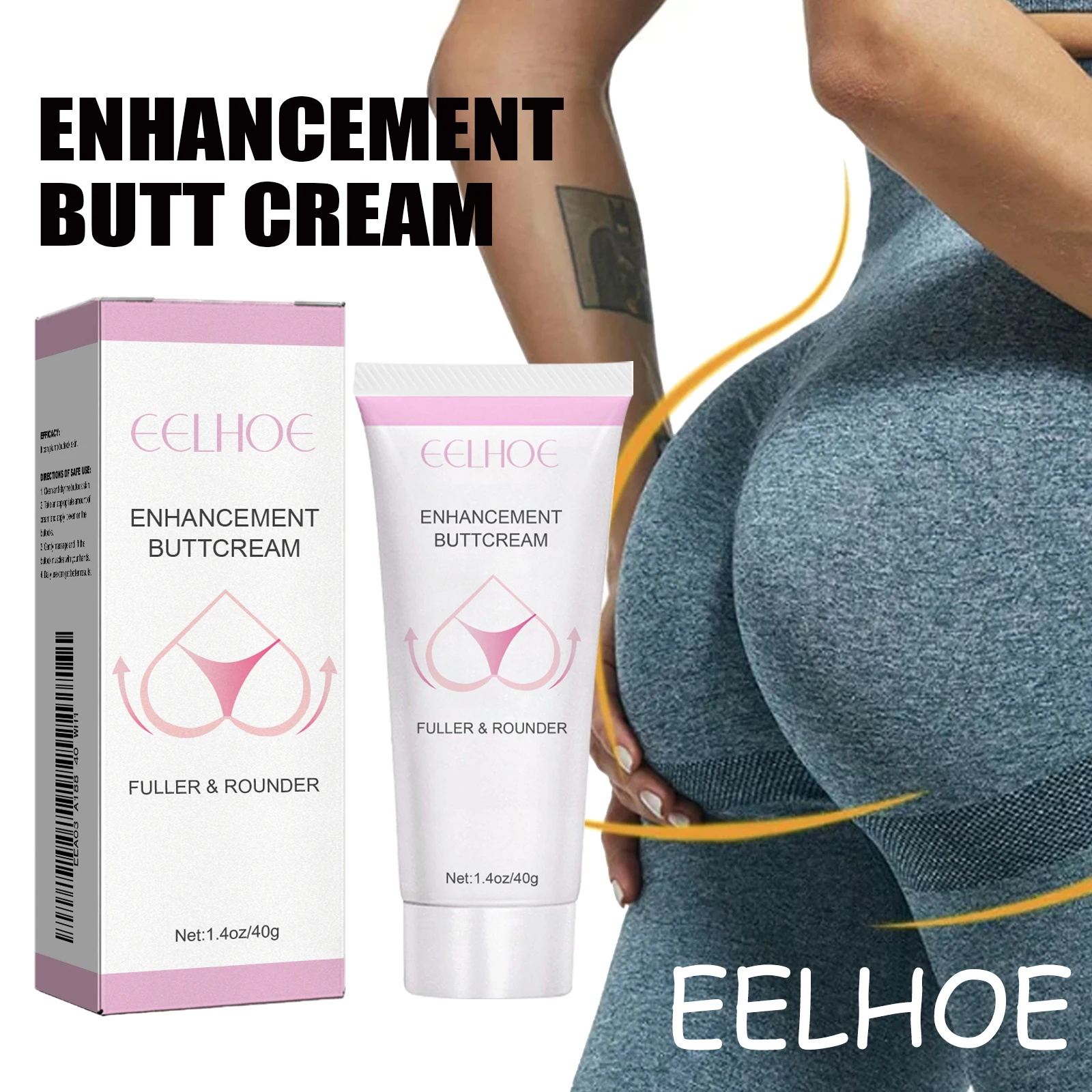 

EELHOE Butt Enhancement Cream Massage Tightening Skin Reduce Sagging Nourishing Strengthening Hips Butt Shaping Care Cream