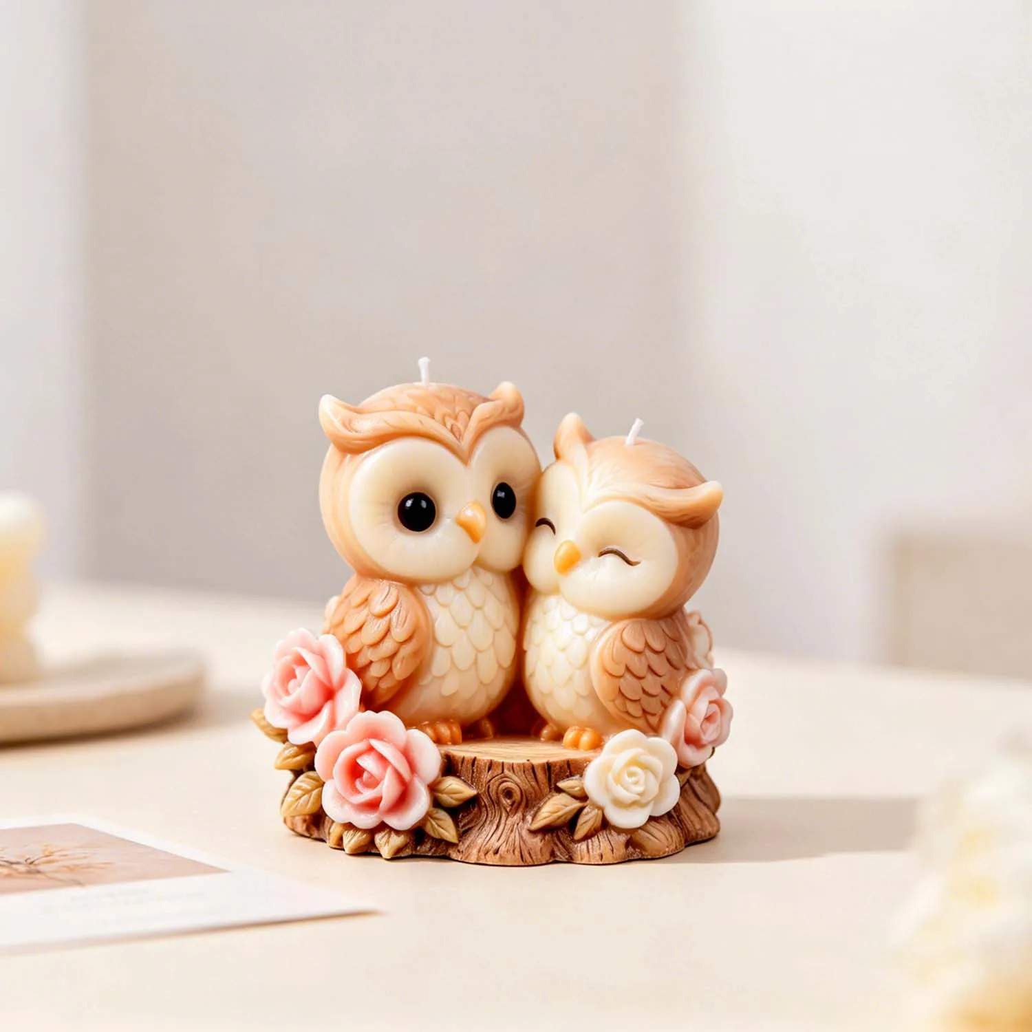 Happy And Fun DIY Cockatoo & Cat Couple Mold Suitable for Crafting Candles, Gypsum Diffuser Stones, Desktop Ornaments view 5