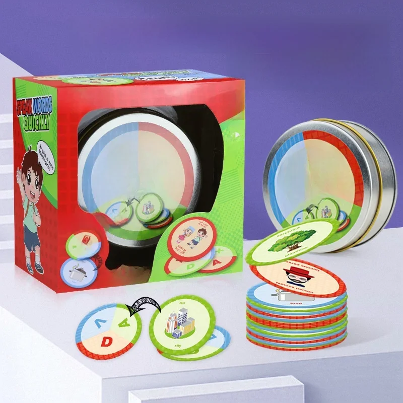 Jouets pour enfants sort mot anglais carte de jeu dire rapidement mots jeu de société interactif carte d'alphabétisation anglaise