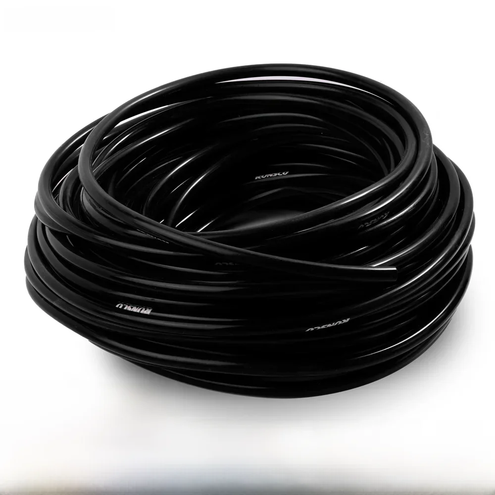 Średnica wewnętrzna 3 mm, 4 mm, 5 mm, 6 mm, 8 mm Silikonowy wąż próżniowy, uniwersalna rura Runsco Auto Parts czarna — zdjęcie 2