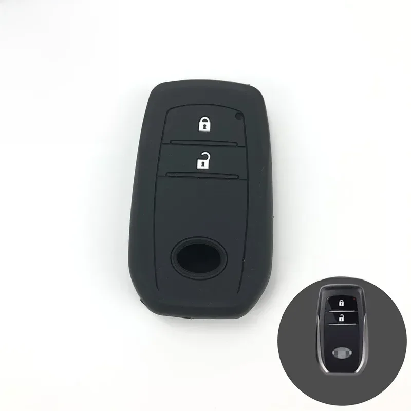 Silikonowe etui klucza samochodowego dla Toyota SIENTA Vellfire Verso PROACE Hilux Tacoma Tundra 4Runner AYGO C-HR matrycy Mirai Avensis Previa — zdjęcie 2