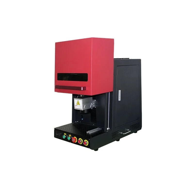 Ly Enclosed Fiber Laser Nameplate Marking Machine Laser Source Optional Metal Stainless Steel with Electric Lifting Function 50W