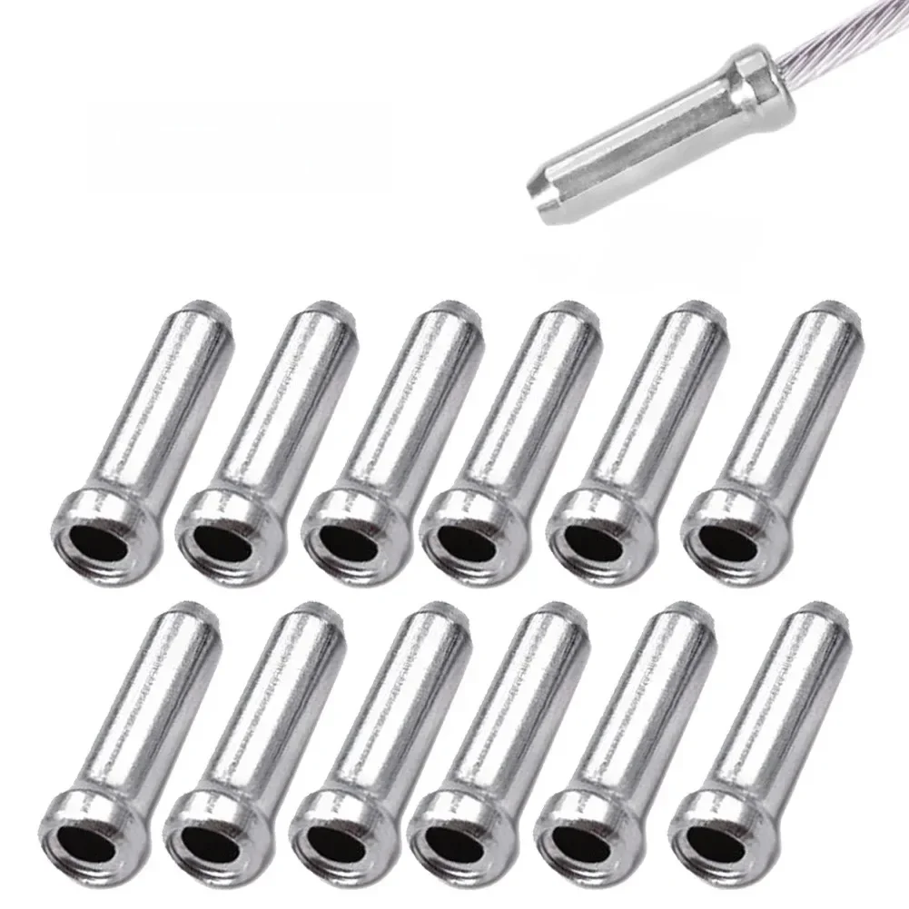 AliExpress 100pcs Bike Cable Tip Set Aluminum 12mm Brake Line End Cap For Mountain Bike Derailleur & Shifter Inner Wire Protection Parts