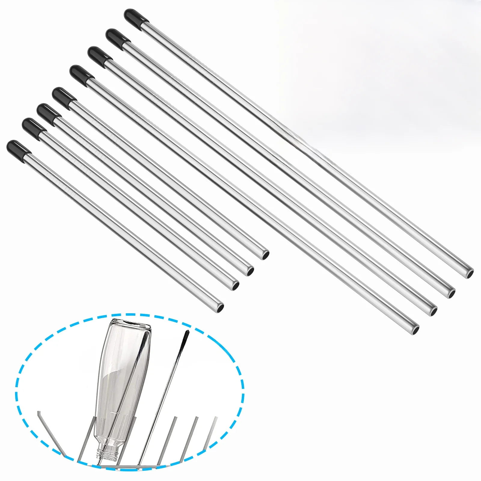 Spülmaschine Zubehör Set Von 8 Küche Glas Halter Scratch-Freies Flasche Trocknen Rack Stahl