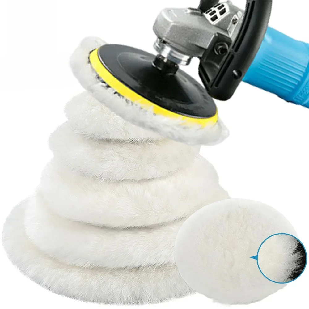 Disque de Polissage en Laine pour Voiture, Accessoire de Lavage Automobile, 75-180mm