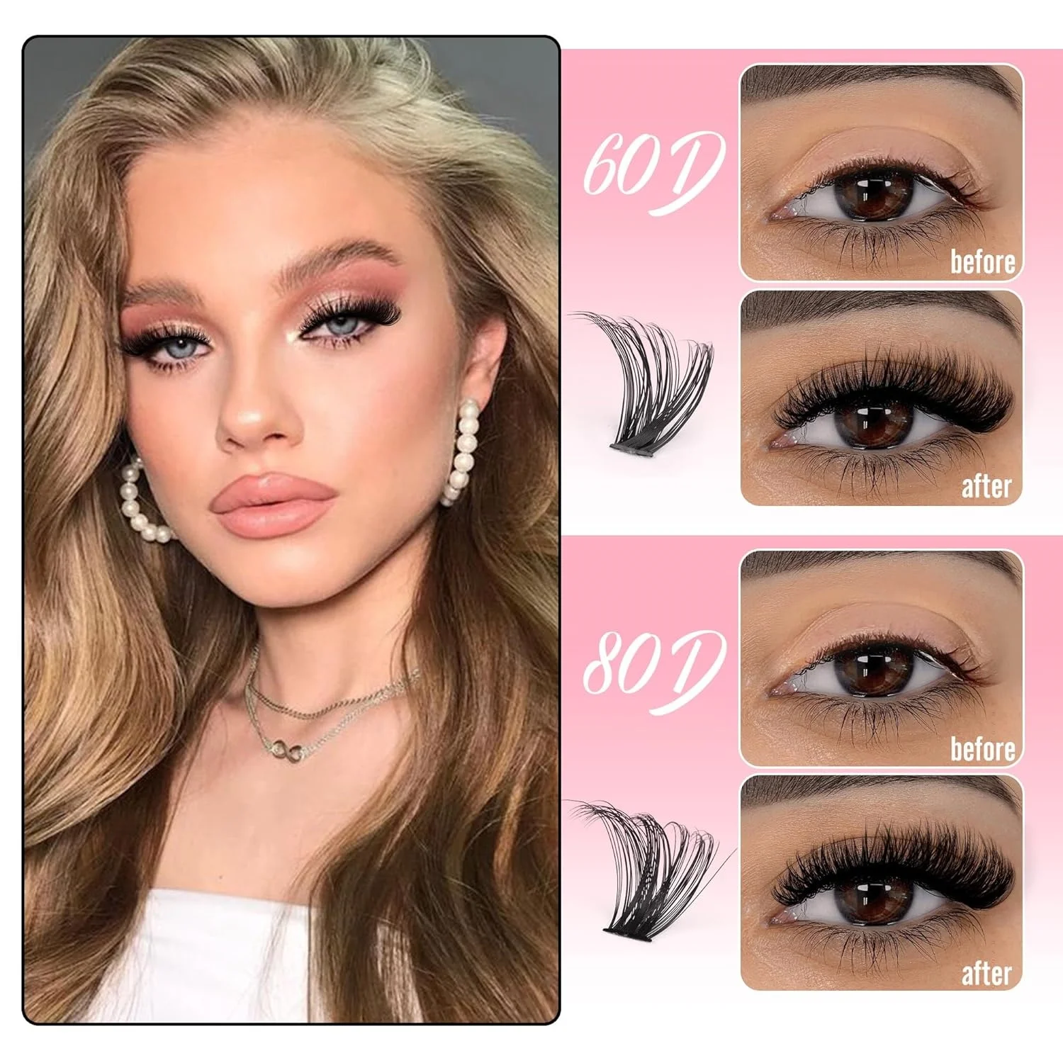 280 sztuk DIY zestaw do przedłużania rzęs naturalny wygląd klastra rzęs indywidualny zestaw do przedłużania rzęs 9-16mm mieszana długość klastra Eyela