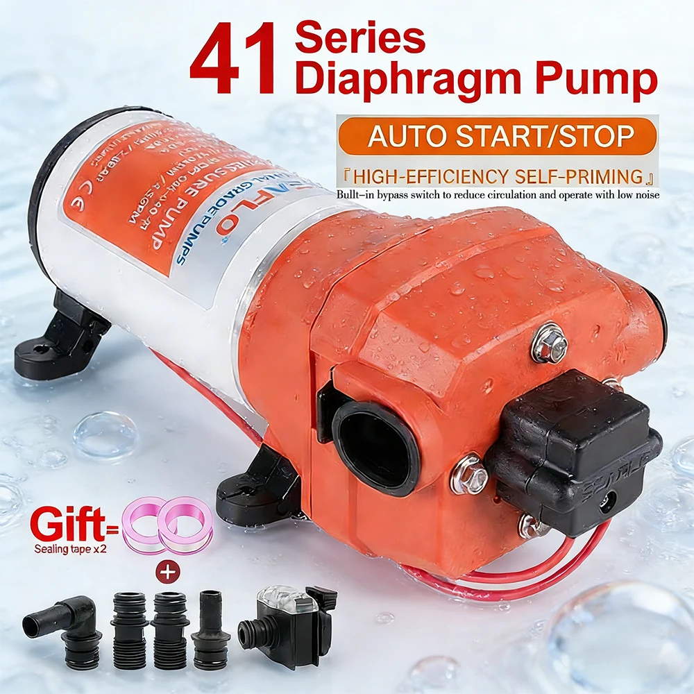DC12V/24V Self Priming Diaphragm Pump Industrial Automatic Booster Pump for Yacht and Vehicle Washing,nd Vehicle Washing