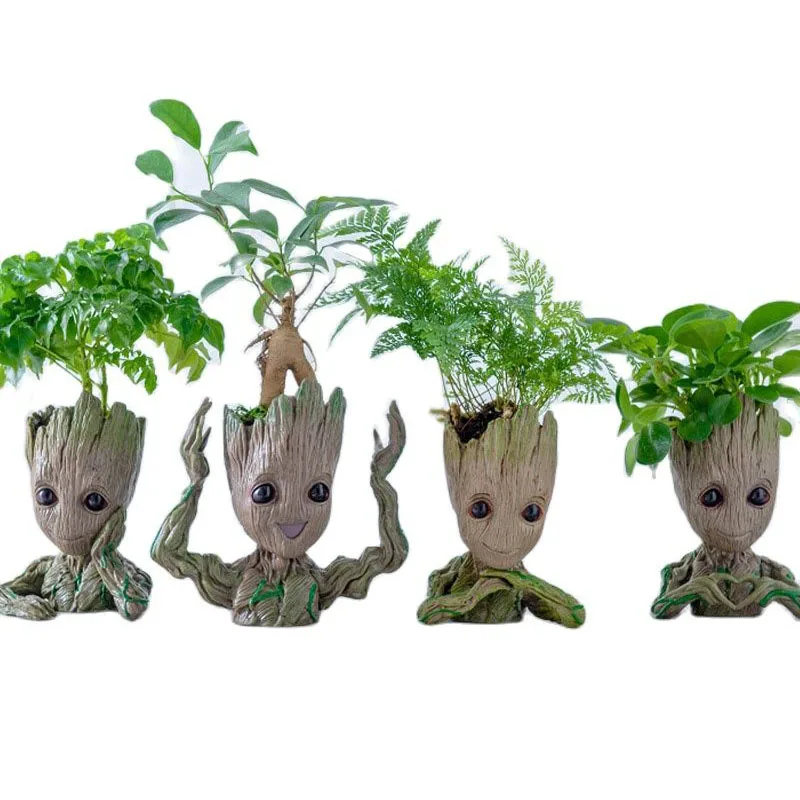 Modern Minimalist Vase Decoration Home Office Storage Pen Case Groot Flower Pots Garden Pots Planters Anime Ornaments Figure