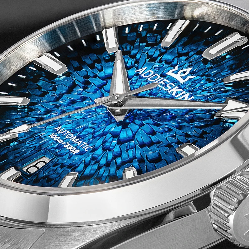AddiesKin K003 Men's Automatic Mechanical Wristwatch 38mm 10mm Case Gradient Dial Miyota 9015 Sapphire Crystal 100M Waterproof