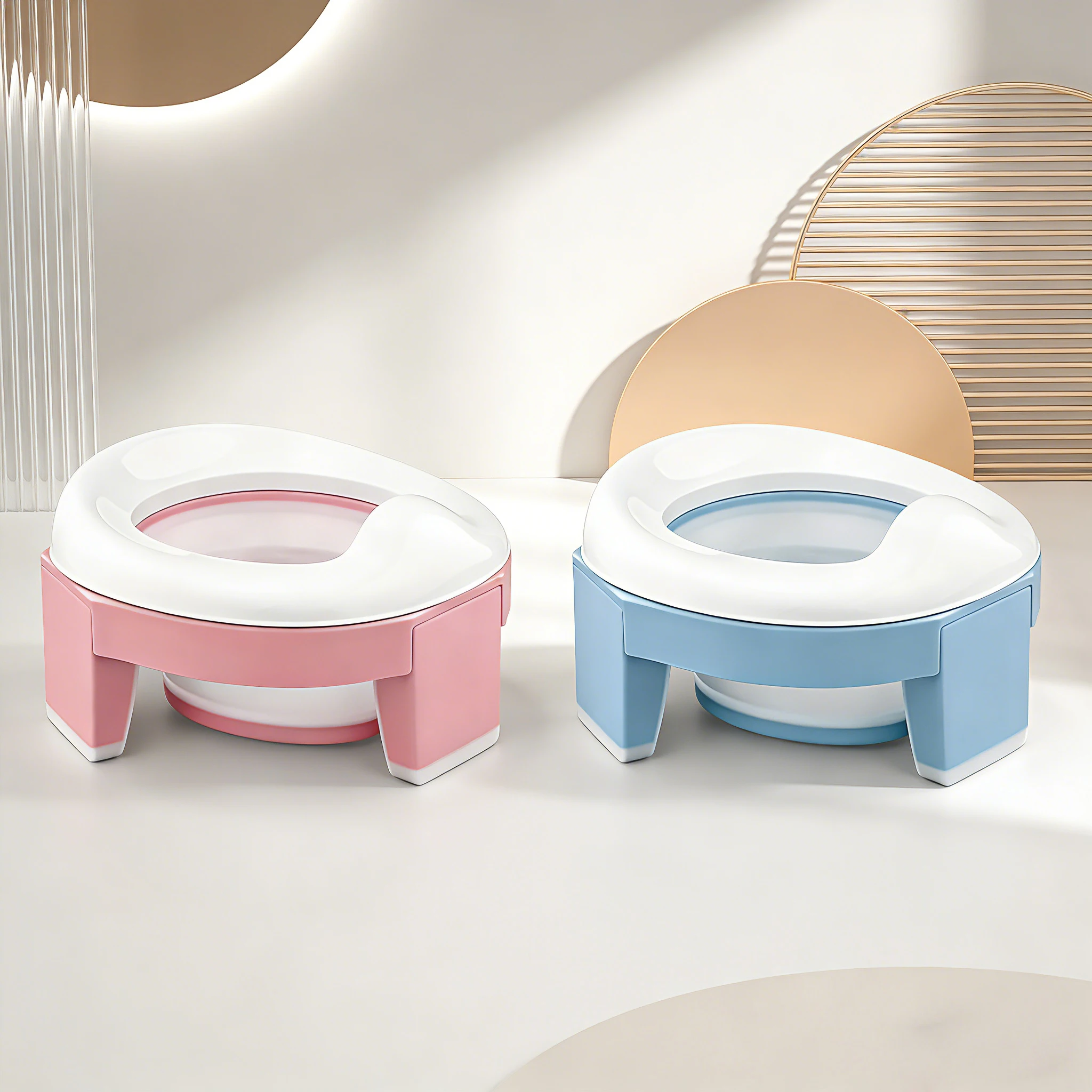 

New 3-in-1 Travel Potty Portable Kids Potty Folding Safe Silicone Baby Potty Training Seat Family Outdoor Kids Toilet Seat