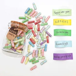 Capsule Letters Message in a Bottle Glass,Capsule Message for Boyfriend/Girlfriend,Love Letter for Valentines Day,Birthday