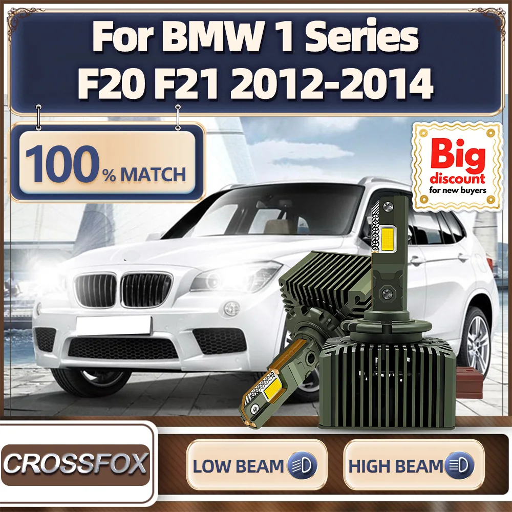 

CROSSFOX For BMW 1 Series F20 F21 2012 2013 2014 2PCS LED Xenon HID Headlight Ampoule D1S Replacement Canbus Upgrade Car Light