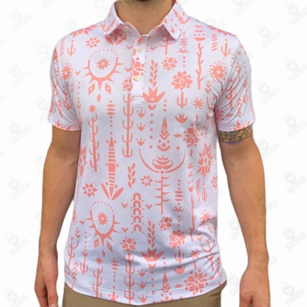 Summer Casual T-shirts Mens Short Sleeve Polo Shirts Lapel Button Work Clothing Shirts Quick Dry Tee Sports Golf T-shirt 2023