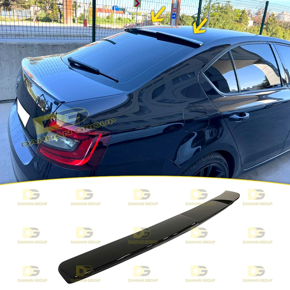 Octavia MK3 2013 - 2020 RS Batman Rear Window Roof Spoiler Wing Lip Piano Black Painted High Quality ABS Plastic