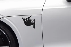 Cute - Naughty Little Sloth Vinyl Car Accessories Animal Stickers, Removable Waterproof Decals, Exterior Car Stickers