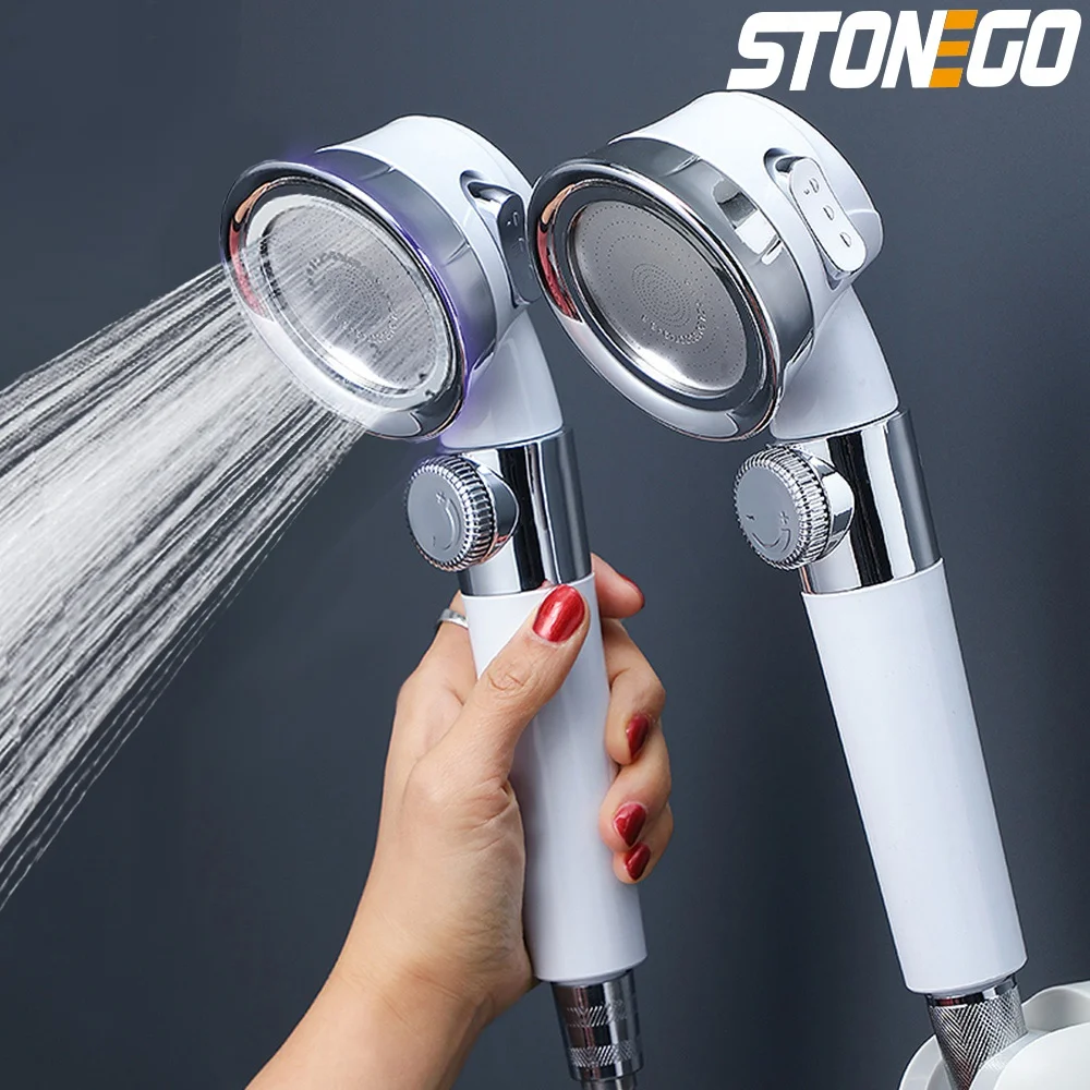 JJYY Pressurized Shower Head High Pressure Water Saving Adjustable Stonego Bathroom Accessories Shower Head