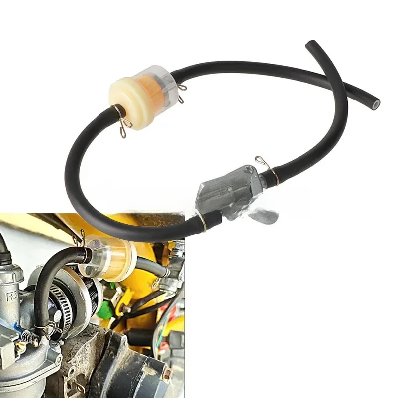 AliExpress Universal motorcycle gas fuel filter and fuel line for 49cc 50cc 110cc 125cc 4 stroke motocross dirt bike pit bike moped kart