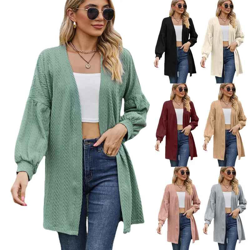 Autumn Winter Loose Casual Female Women Warm Coat Jacket Ladies Long Sleeve Cardigan Coat Outwear Knitted Top Overcoat Surcoat