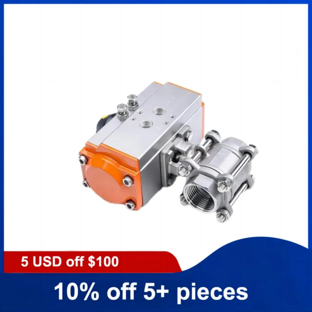 

3-дюймовый пневматический шаровой кран из нержавеющей стали 304 с высокой платформой, двойного действия, сертифицированный CE для промышленного использования