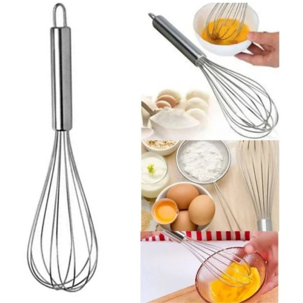 27,5cm Stainless Steel Silver Professional Fouet Egg Beater