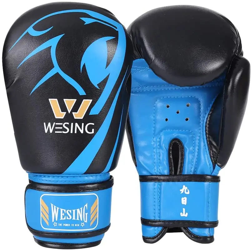 Wesing 6oz Kids Boxing Gloves Leather Children Training Gloves