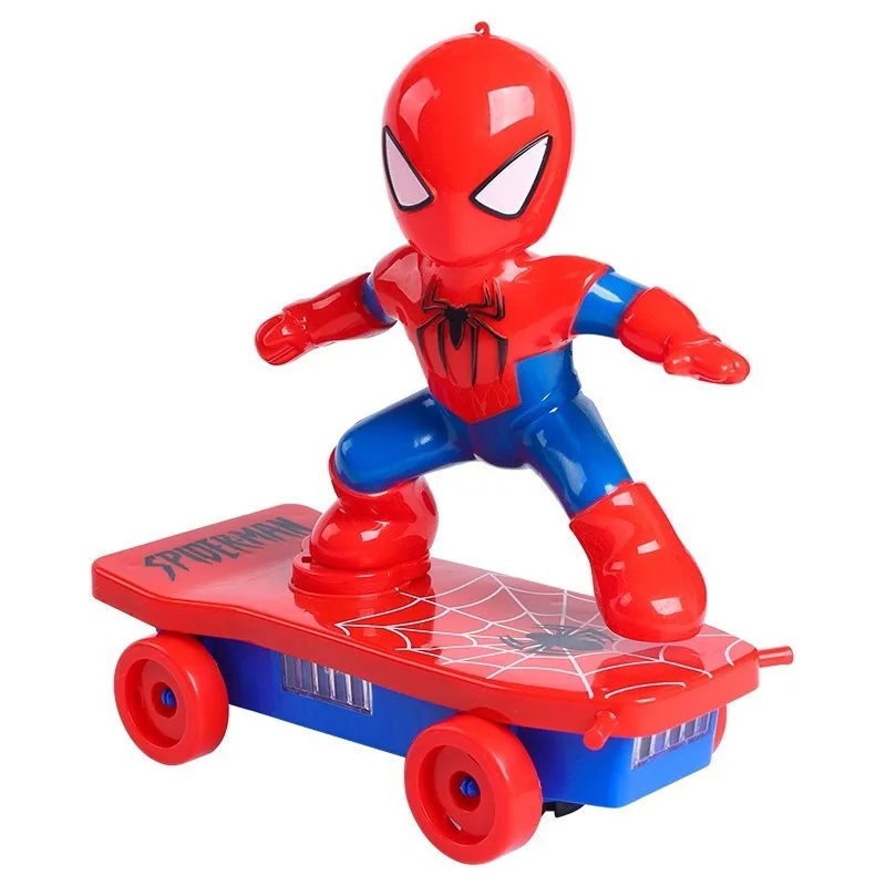 Genuine Variety Superman Rotating 360-degree Stunt Spider-Man Scooter Rolling Universal Iight Music Children\'s Electric Toy