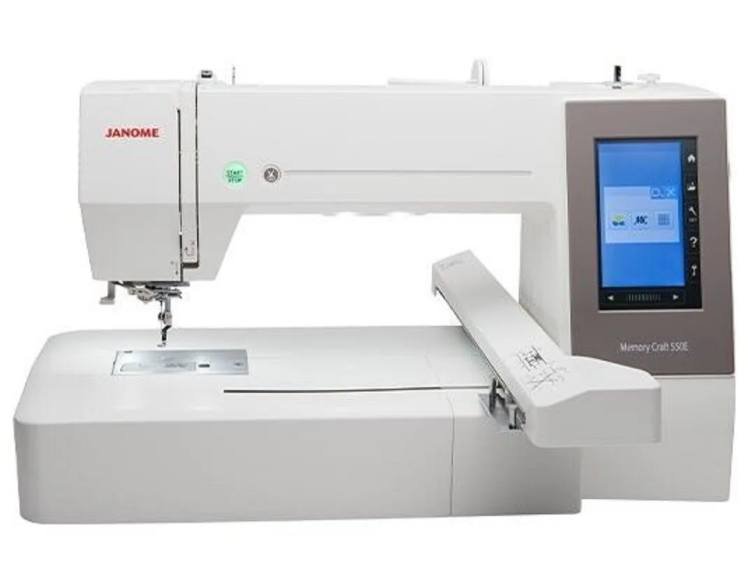 Las más nuevas ventas para la máquina de bordar Janome Memory Craft 550E