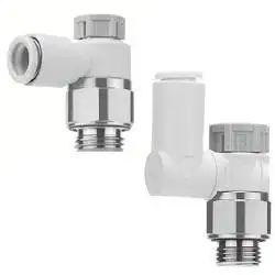 Premium Stainless Steel Speed Controller AS1201FS Series Metal Quick Connect Air Control Valve