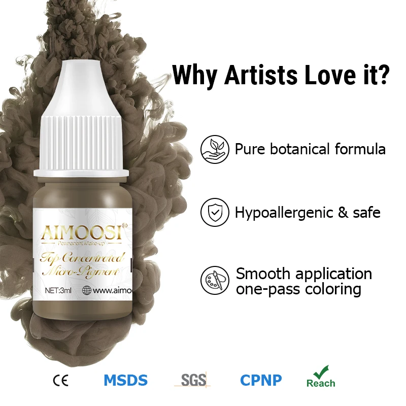 AIMOOSI Professional Microblading Pigment for Nano Brows | REACH Certified Permanent Makeup Tattoo Ink for PMU Artist | 3ml - Image 5