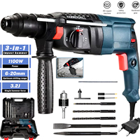 800W MultiFunction Rotary Electric Hammer 3-in-1 Electric Pick Hammer Drill Household Concrete Hammer Drill Machine Set Tool