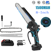 8 Inch Brushless Chain Saw Mini Handheld Pruning Chainsaw Woodworking Electric Saw Cutting Power Tool for Makita 18V Battery
