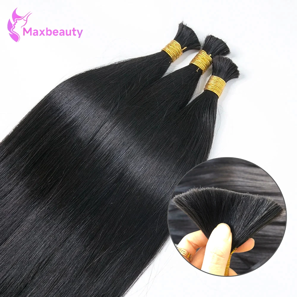 تجديل الشعر البشري لضفائر بوهو مستقيم وصلات شعر بشري السائبة للتضفير لا لحمة البرازيلي عذراء الشعر البشري حزم