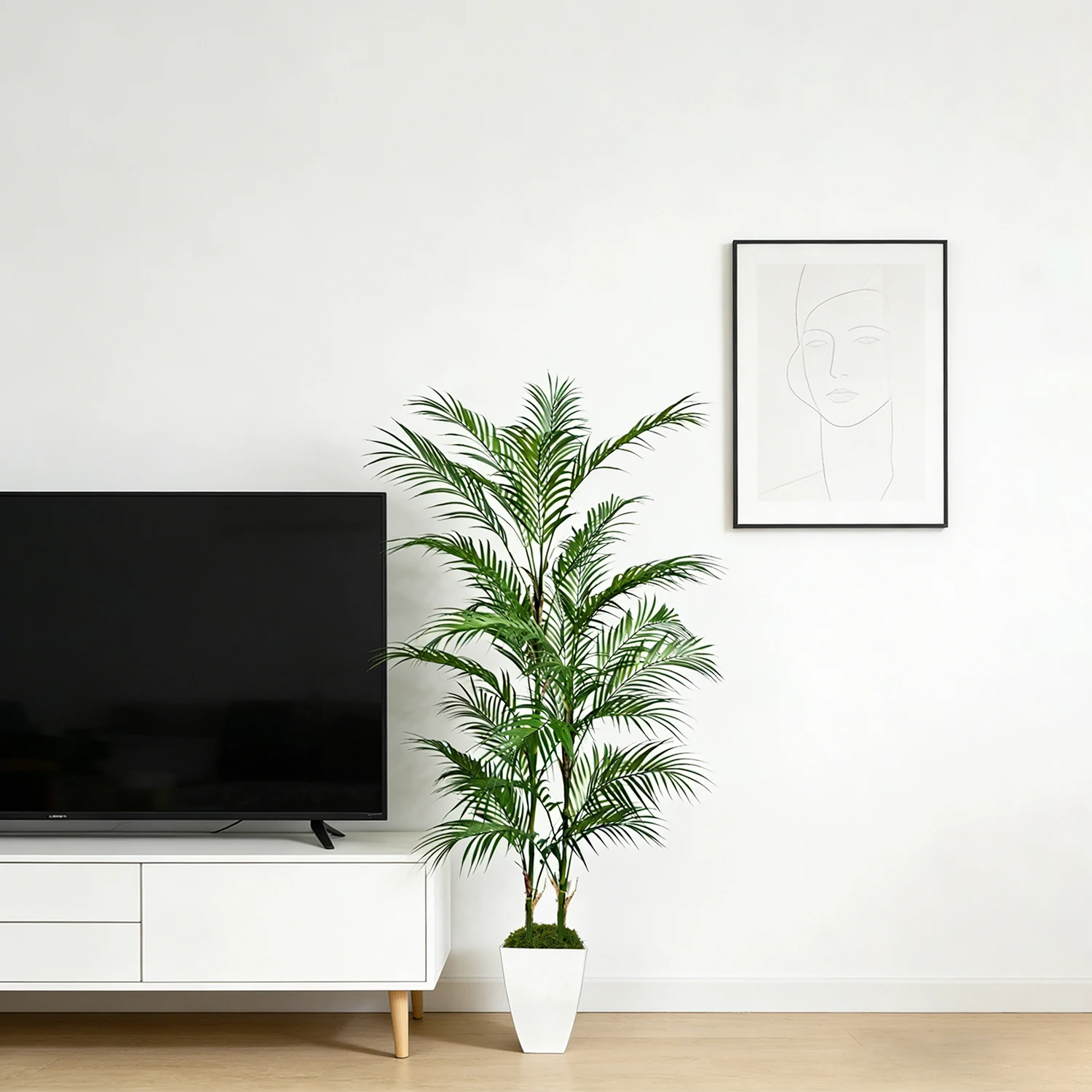 1,2m-1,8m Künstliche Areca-Palme Große Künstliche Tropische Pflanze für Innendekoration Künstlicher Topf-Palmenbaum für Wohnzimmer Büro Hotel – Detail 4