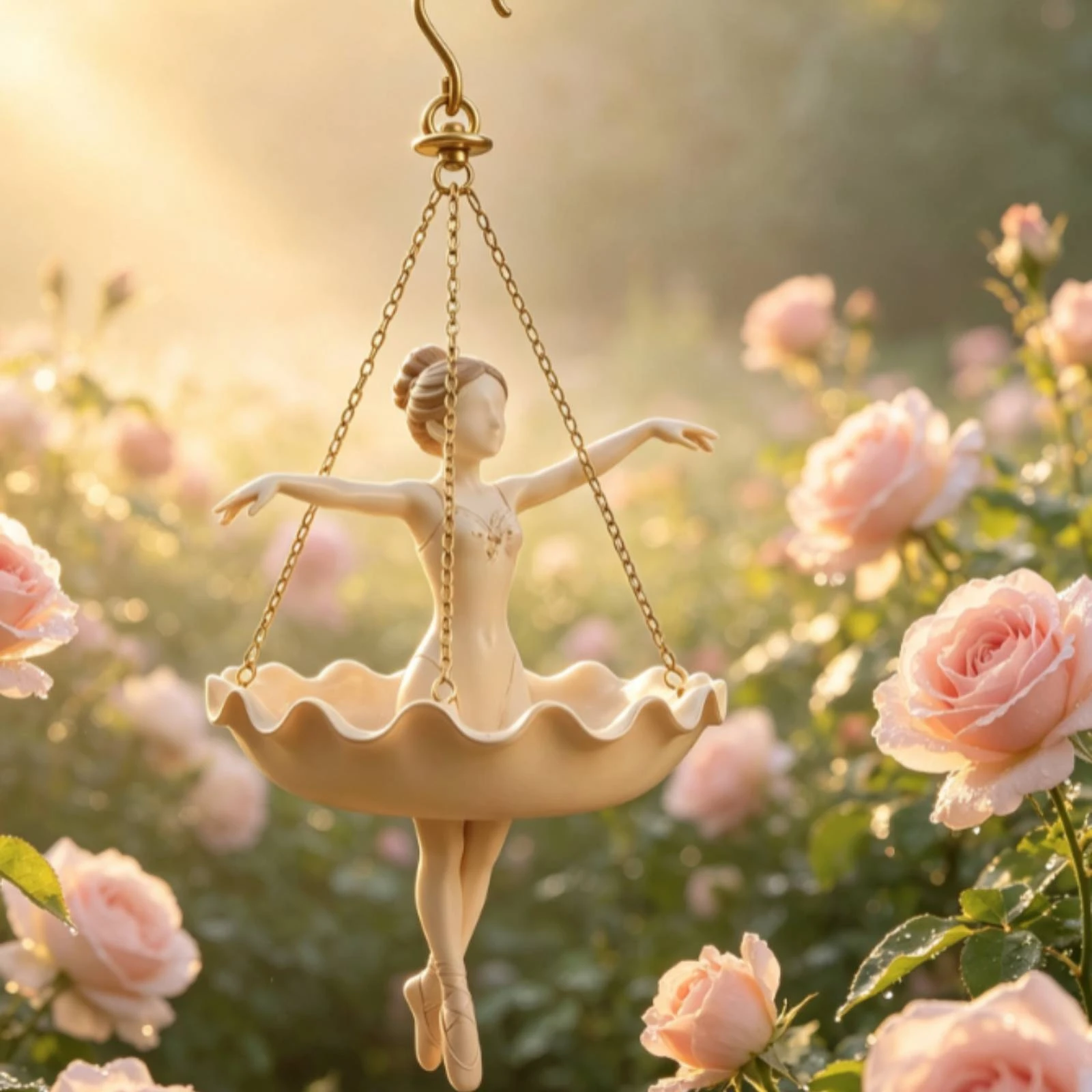 Ballet Dancer Hanging Planter Graceful Ballerina Planter Artistic Ballerina Statue Flower Pot for Art Lovers, Gardeners,Balcony