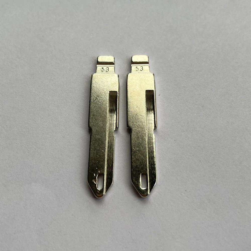 10Pcs #53 NE73 Metal Uncut Flip Key Blade Blank For Renault Fit KD MINI KD900 VVDI Key Cutting Machine Replacement Blade