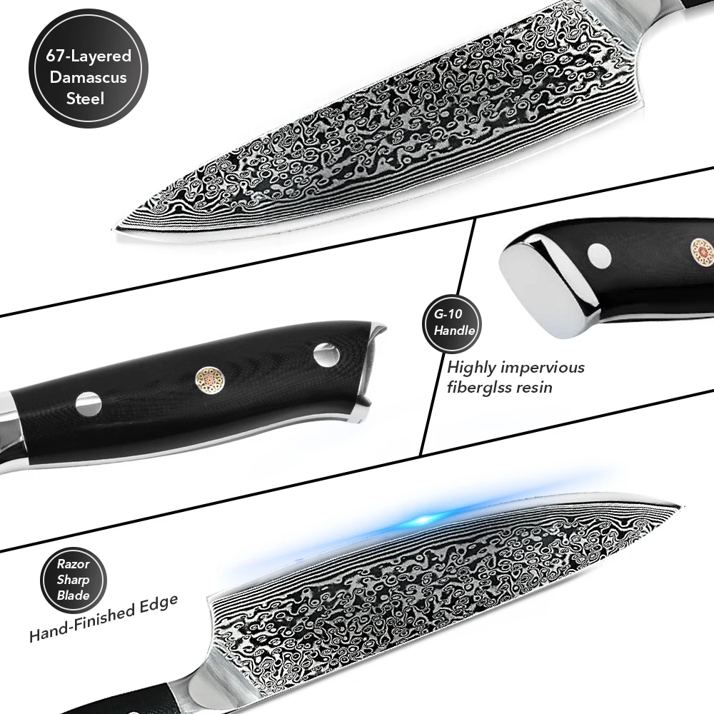 Damascus Kitchen Knives  Chef Knife 8\