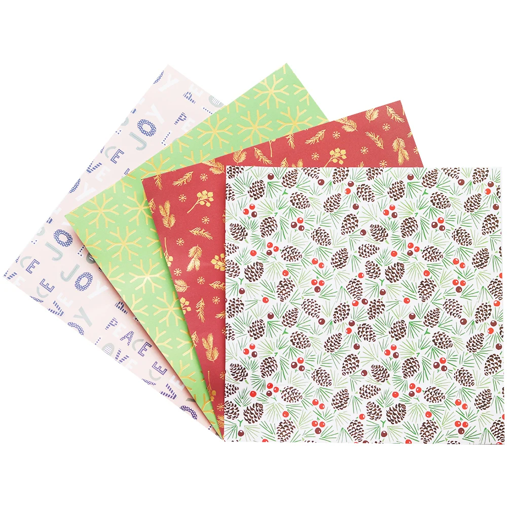 Creative Path Winter Christmas 12 Zoll Scrapbooking-Papiere mit Goldfoliendesign, dekoratives Journaling-Hintergrundpapier zum Basteln – Detail 3