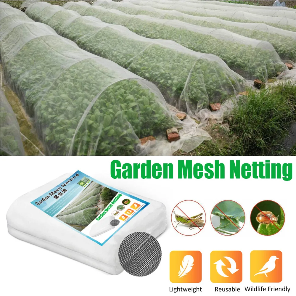 

60 Mesh Insect Net Garden Bug Net Vegetables Insect Protection Nets Fruit Flowers Cover Greenhouse Pest Control Anti-Bird Mesh