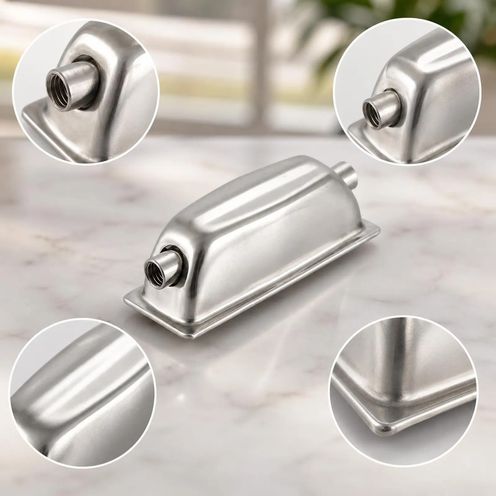 8x Metal Snare Drum Lugs Double End with Rectangular Mounting Brackets Drum Set Accessories for Tom And Bass Drums