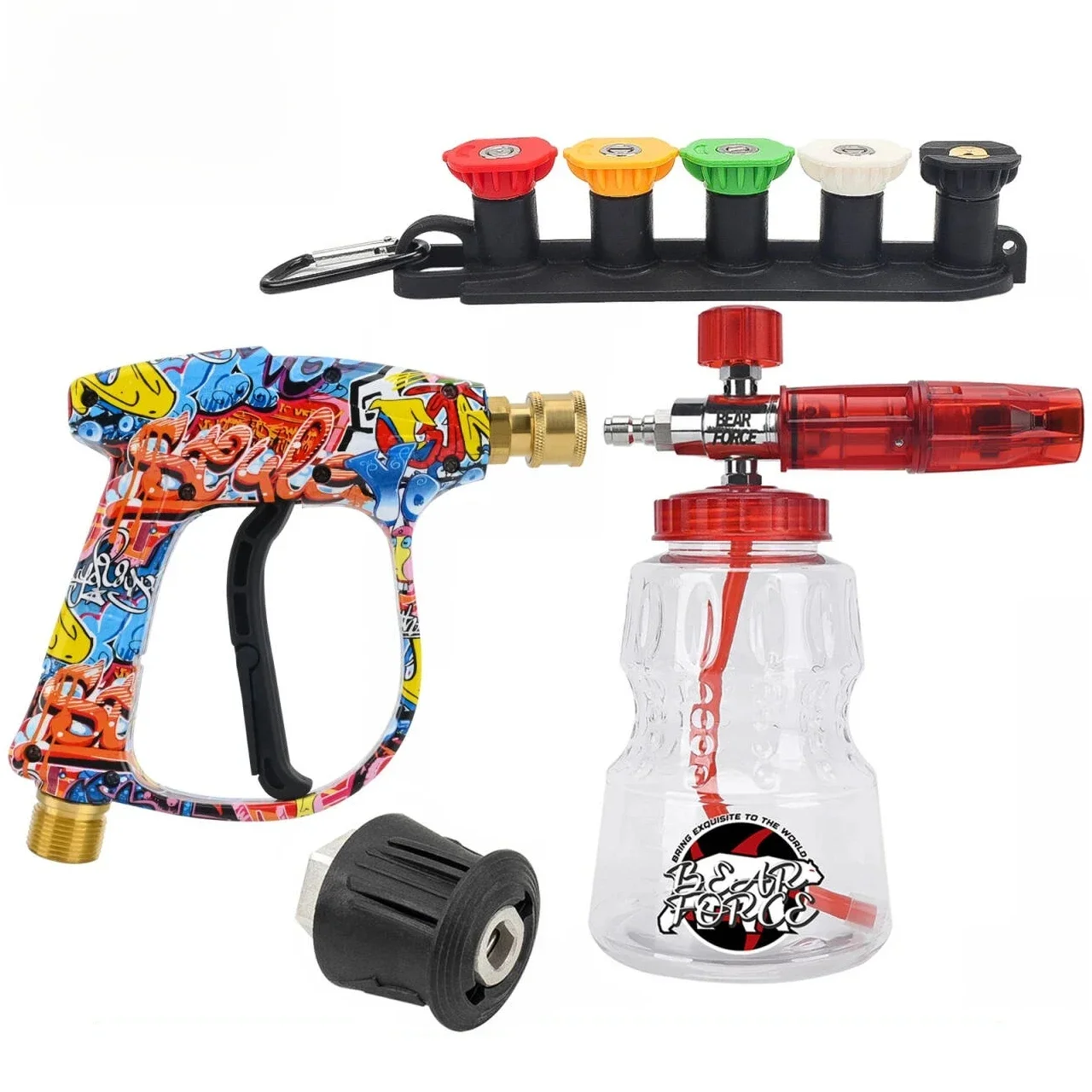 Hogedrukreiniger Waterpistool Kit voor Car Cleaning Slang Connector Voor Karcher Nilfisk Parkside Bosch Quick Connector Nozzles - afbeelding 2