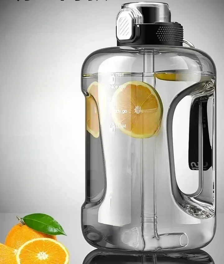 AliExpress NONE 1L UP To 5L Gym Cycling Bottle Cup Outdoor Sport Large Capacity Water Bottle Kettle Fitness BPA FREE Scale Drink Bottle for Men