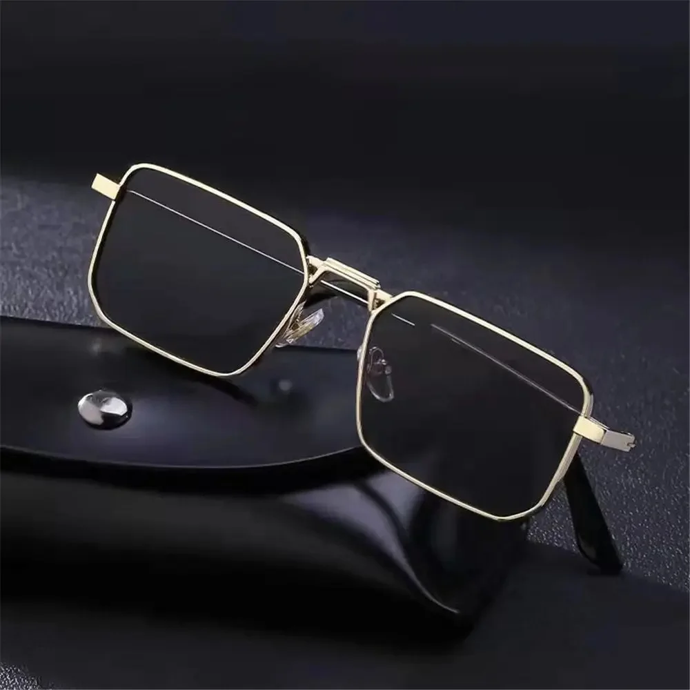 AliExpress Retro Rectangle Sunglasses for Women Men, High-Quality Metal Frame Punk Sun Glasses Vintage Travel Shades UV400 Protection