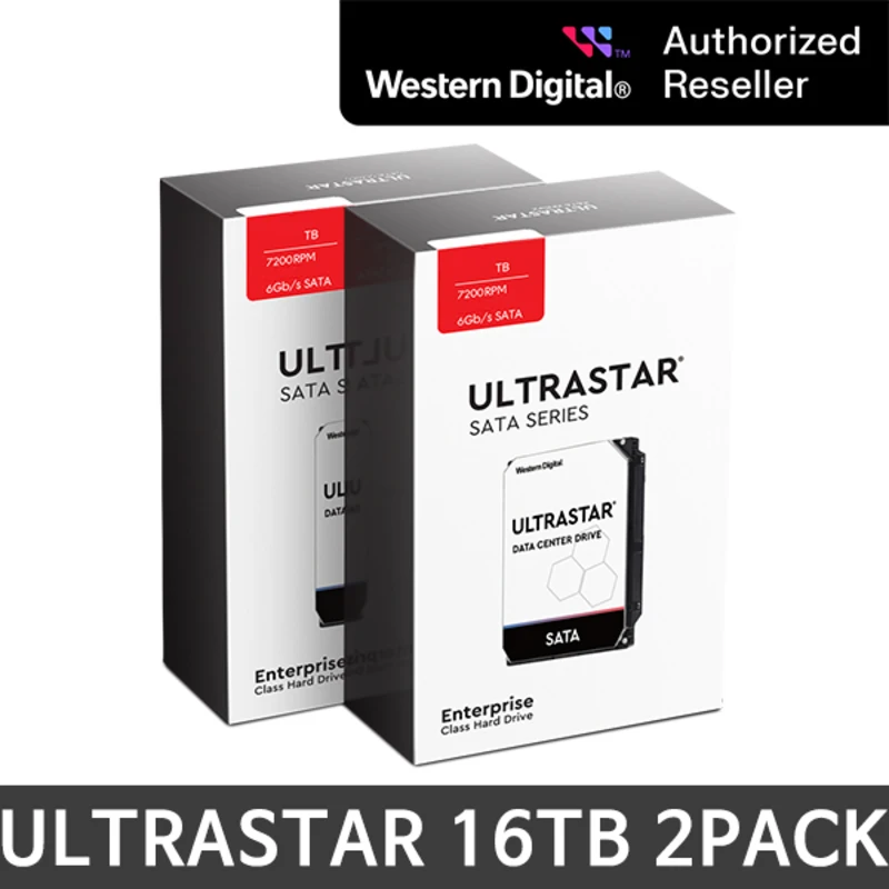 WD ULTRASTAR 3.5인치 HC550 16TB 2PACK WUH721816ALE6L4