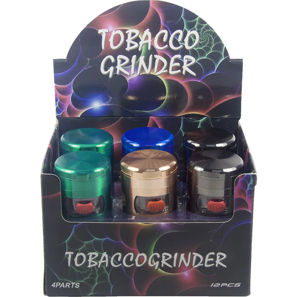 

2 "4 части, металлическая мельница для трав, специй, дыма, табака с ручкой ящика, подарок для мужчины, дня рождения, Рождества