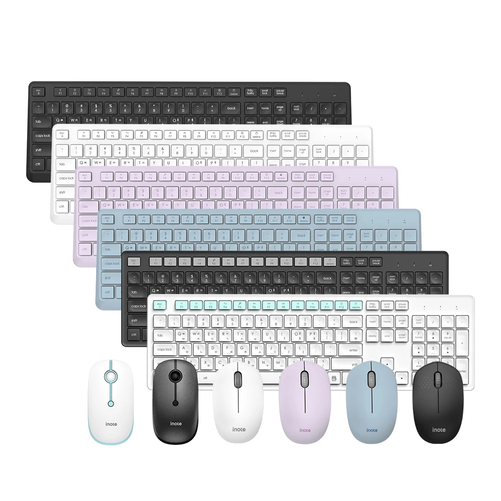 INote Office low noise Wireless Keyboard Mouse set