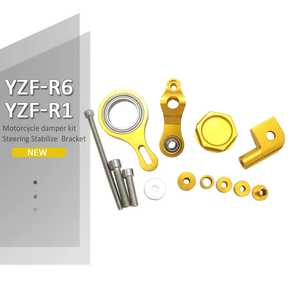 

Рулевой демпфер мотоцикла, линейный стабилизатор, кронштейн, комплект поддержки для YAMAHA YZF R1 2002-2017 R6 2006-2020