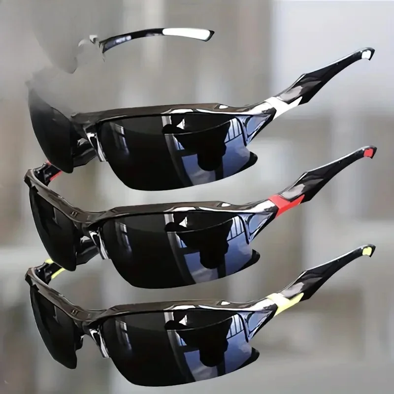 AliExpress Hindfield Fashionable Men's Eyeglass Set Semi-Rimmed Mirror Surround Stylish Sunglasses Suitable for Cycling Driving Fishing