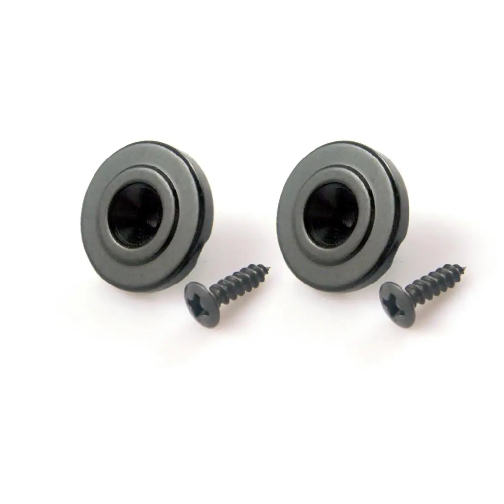 2 Pieces Round Style String Tree String Retainer with Mounting Screws for Bass Electric Guitar Parts
